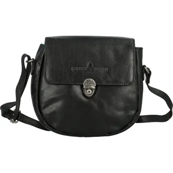 Kabelka Dámská kožená crossbody kabelka černá - Greenwood Wika černá