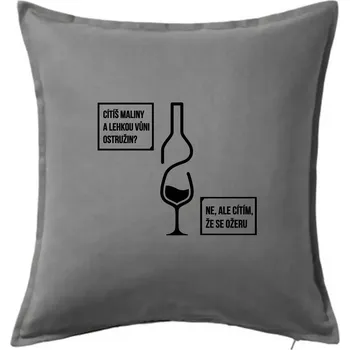 Polštář Cítím, že se ožeru - Polštář 50x50 - 50x50 - Pouze potah ( Tmavě šedý melír )