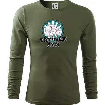 Pánské oblečení Tatínek a syn - Triko s dlouhým rukávem FIT-T long sleeve - M ( Khaki )