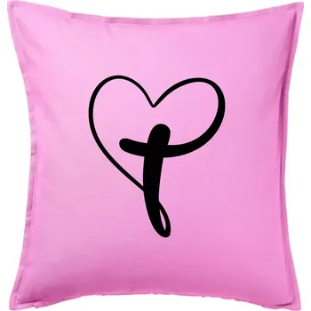 Polštář Jesus srdce - Polštář 50x50 - 50x50 - Pouze potah ( Růžová )
