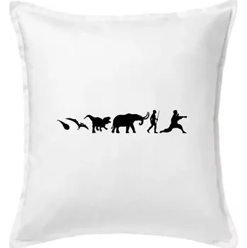 Polštář Bojové umění od pravěku - Polštář 50x50 - 50x50 - Pouze potah ( Bílá )