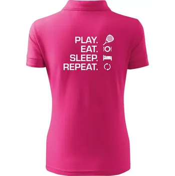 Play eat sleep repeat padel - Polokošile dámská Pique Polo - XS ( Purpurová )