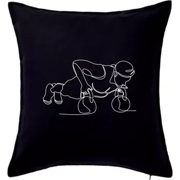 Polštář Kitebell posilování jedním tahem - Polštář 50x50 - 50x50 - Včetně výplně ( Černá )