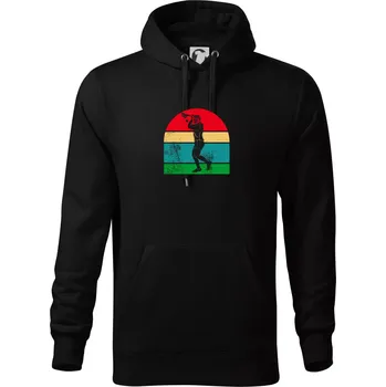 Pánská mikina Hurling vintage - Mikina pánská Cape s kapucí - 5XL ( Černá )