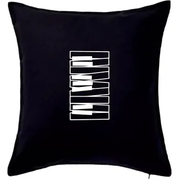 Polštář Klávesy svisle - Polštář 50x50 - 50x50 - Pouze potah ( Černá )