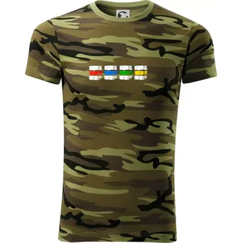 Pánské tričko Turistické značky všechny - Army CAMOUFLAGE - 2XL ( Zelený maskáč )