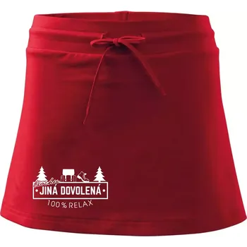 Dámská sukně Trochu jiná dovolená batoh - Sportovní sukně - two in one - S ( Červená )