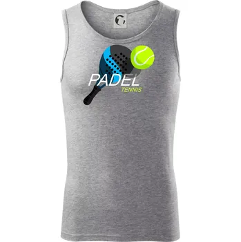 Padel obrazek barevný - Tílko pánské Core - L ( Tmavě šedý melír )