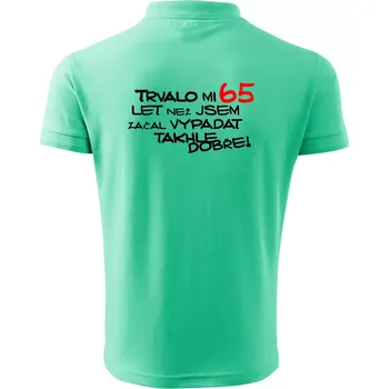 Pánská košile Trvalo mi 65 let než jsem začal vypadat takhle dobře - Polokošile pánská Pique Polo 203 - 4XL ( Mátová )