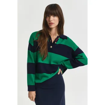 Dámský svetr SVETR GANT STRIPED KNIT RUGGER EVENING BLUE