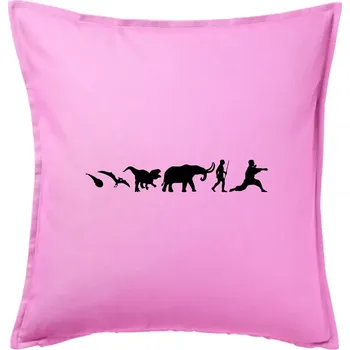 Polštář Bojové umění od pravěku - Polštář 50x50 - 50x50 - Pouze potah ( Růžová )