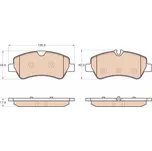 Sada brzdových destiček, kotoučová brzda, GDB1968
