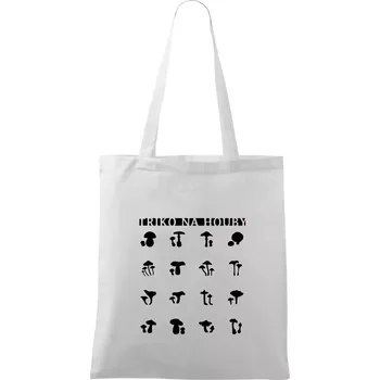 Triko na houby - Taška bavlněná - 42 x 38 cm ( Bílá )