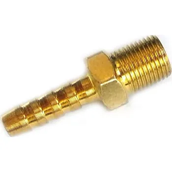 Lepící sada Hadicová spojka mosazná, ∅ PU hadice 8 mm s vnějším záv. 1/8" (Hadicová spojka mosazná, pro ∅ PU hadice 8 mm s vnějším záv. 1/8" určená pro připojení na tlakový rozvod vzduchu.)