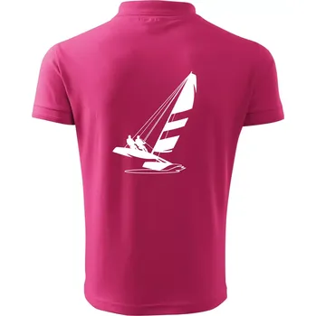 Pánská košile Katamarán na vodě - Polokošile pánská Pique Polo 203 - M ( Purpurová )