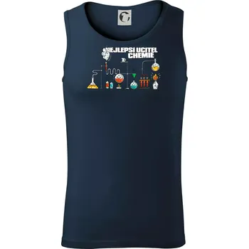 Nejlepší učitel chemie - Tílko pánské Core - S ( Námořní modrá (velmi tmavá - téměř černá) )