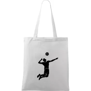 Volejbal nápřah muž - Taška bavlněná - 42 x 38 cm ( Bílá )