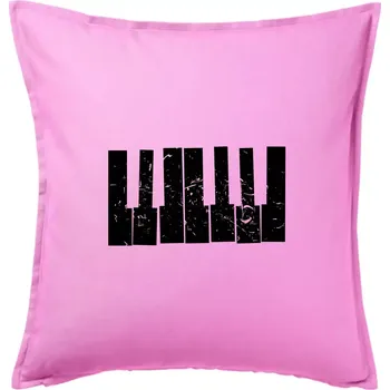 Polštář Klávesy vintage - Polštář 50x50 - 50x50 - Pouze potah ( Růžová )