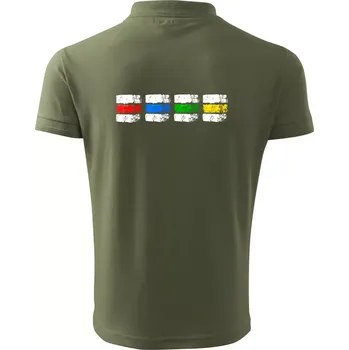 Pánská košile Turistické značky všechny - Polokošile pánská Pique Polo 203 - S ( Khaki )