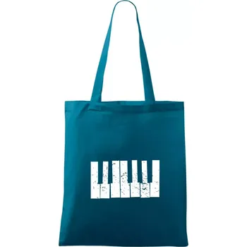 Klávesy vintage - Taška bavlněná - 42 x 38 cm ( Petrolejová )