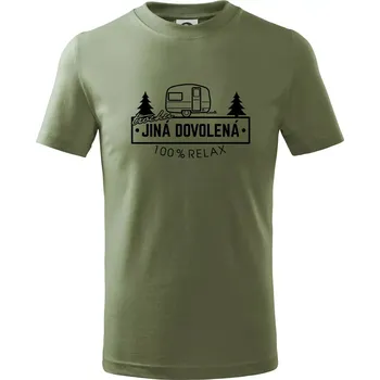 Chlapecké oblečení Trochu jiná dovolená karavan - Tričko dětské bavlněné - 122 cm/6 let ( Khaki )