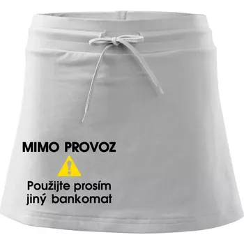 Dámská sukně Mimo provoz - použijte jiný bankomat - Sportovní sukně - two in one - M ( Bílá )
