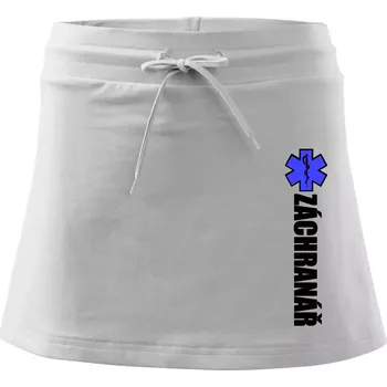 Dámská sukně Záchranář - hvězda - Sportovní sukně - two in one - XS ( Bílá )