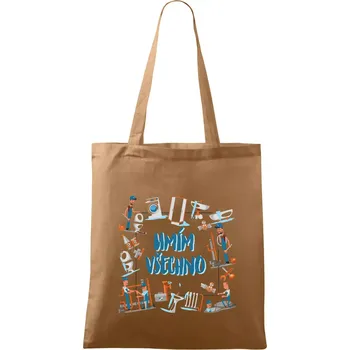 Nákupní taška Instalatér umím všechno - Taška bavlněná - 42 x 38 cm ( Cappuccino )