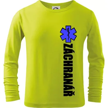 Dětská móda Záchranář - hvězda - Triko dětské Long Sleeve - 146 cm/10 let ( Limetková )