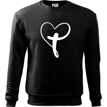 Chlapecké tričko Jesus srdce - Mikina Essential dětská - 158 cm/12 let ( Černá )