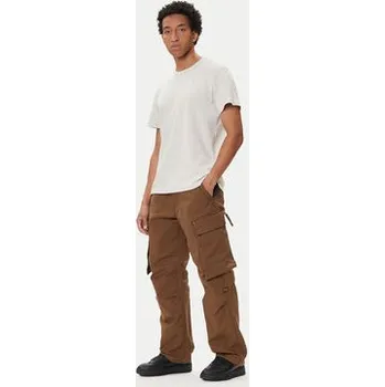 Pánské oblečení G-Star Raw Kalhoty z materiálu R-3N D25224-D191 Hnědá Straight Fit 31_32