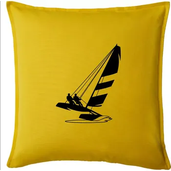 Polštář Katamarán na vodě - Polštář 50x50 - 50x50 - Pouze potah ( Žlutá )
