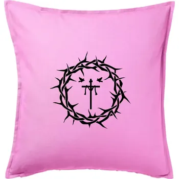 Polštář Jesus zmrtvýchvstání - Polštář 50x50 - 50x50 - Pouze potah ( Růžová )