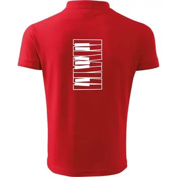 Pánská košile Klávesy svisle - Polokošile pánská Pique Polo 203 - 4XL ( Červená )