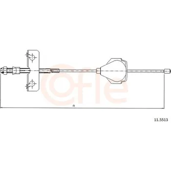 Lanko parkovací brzdy Tazne lanko, parkovaci brzda, 11.5513