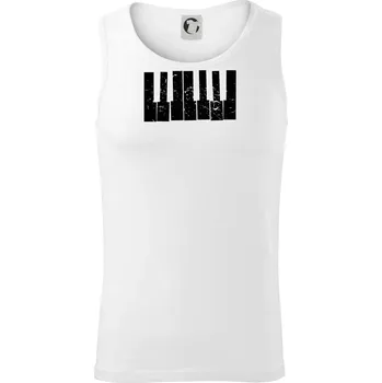 Klávesy vintage - Tílko pánské Core - 2XL ( Bílá )
