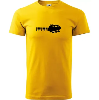 Klávesy a kytara - Triko extra velké (5-8XL) - 8XL ( Žlutá )