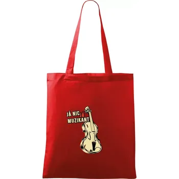 Já nic, já muzikant - Taška bavlněná - 42 x 38 cm ( Červená )