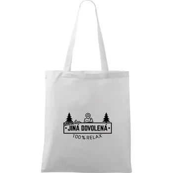 Trochu jiná dovolená mapa - Taška bavlněná - 42 x 38 cm ( Bílá )