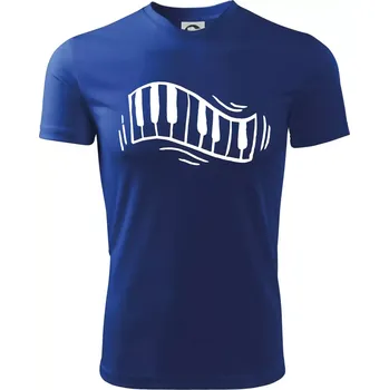 Chlapecké tričko Klávesy kreslené - Dětské triko sportovní (dresovina) - 122 cm/6 let ( Královská modrá )