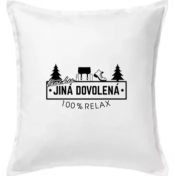 Polštář Trochu jiná dovolená batoh - Polštář 50x50 - 50x50 - Včetně výplně ( Bílá )