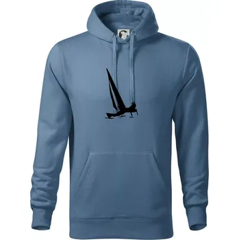 Pánská mikina Katamarán 2 osoby - Mikina pánská Cape s kapucí - 5XL ( Denim )