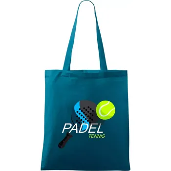 Padel obrazek barevný - Taška bavlněná - 42 x 38 cm ( Petrolejová )