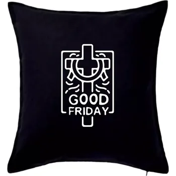 Polštář Good friday - Polštář 50x50 - 50x50 - Pouze potah ( Černá )