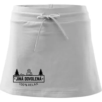 Dámská sukně Trochu jiná dovolená mapa - Sportovní sukně - two in one - XS ( Bílá )
