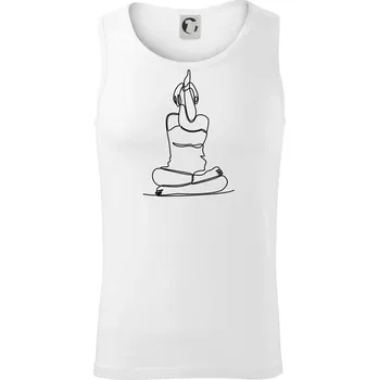 Jóga v sedu jedním tahem - Tílko pánské Core - XL ( Bílá )