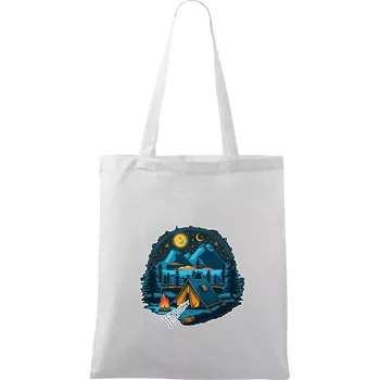 Nákupní taška Jeseníky pod stanem - Taška bavlněná - 42 x 38 cm ( Bílá )