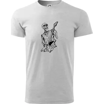 Kytara kostra - Triko extra velké (5-8XL) - 7XL ( Světlešedý Melír )