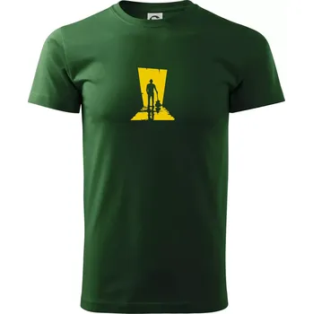 Pánské tričko Kytarista ve tmě - Triko extra velké (5-8XL) - 6XL ( Lahvově zelená )