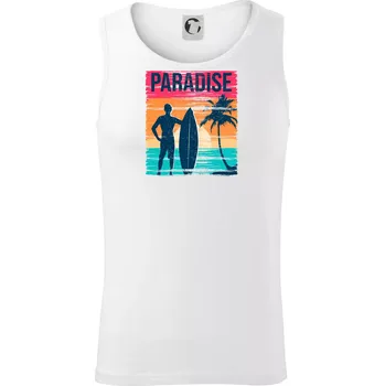 Paradise - barevný čtverec - Tílko pánské Core - L ( Bílá )